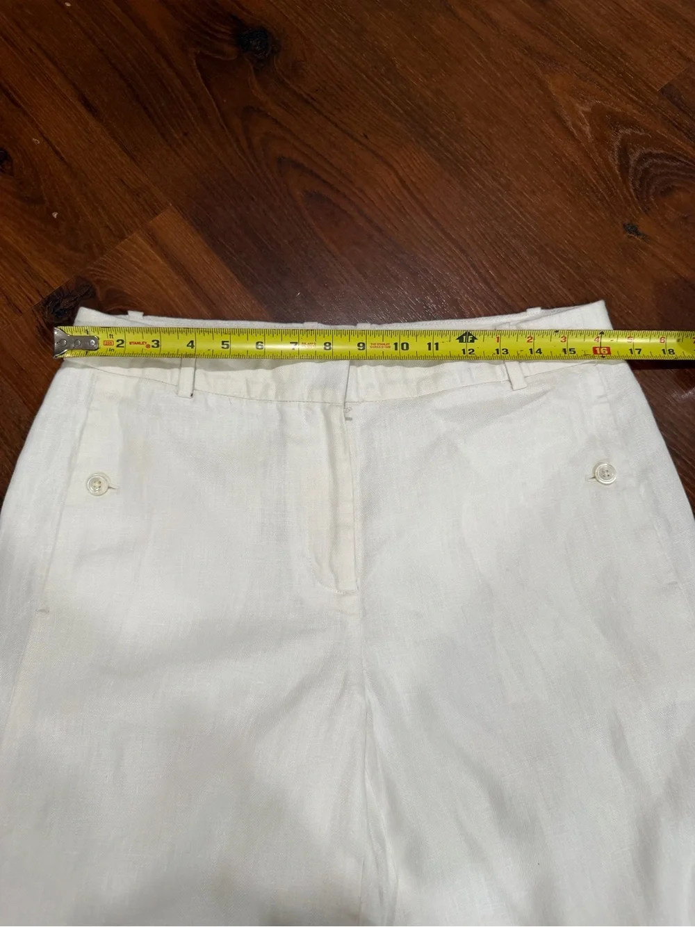 J.Crew Women’s Size 6 White Wide-Leg Dress Pants Trousers 100% linen